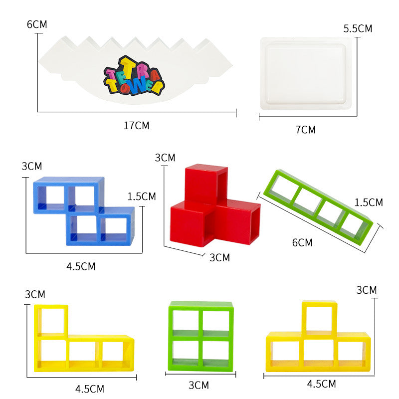 Tetra Tower game balance stacking board game