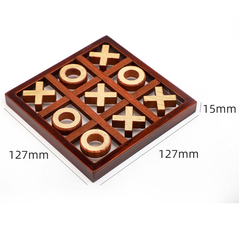 Wooden tic tac toe game for children