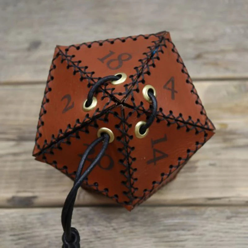 Leather dice bag polygonal dice storage box