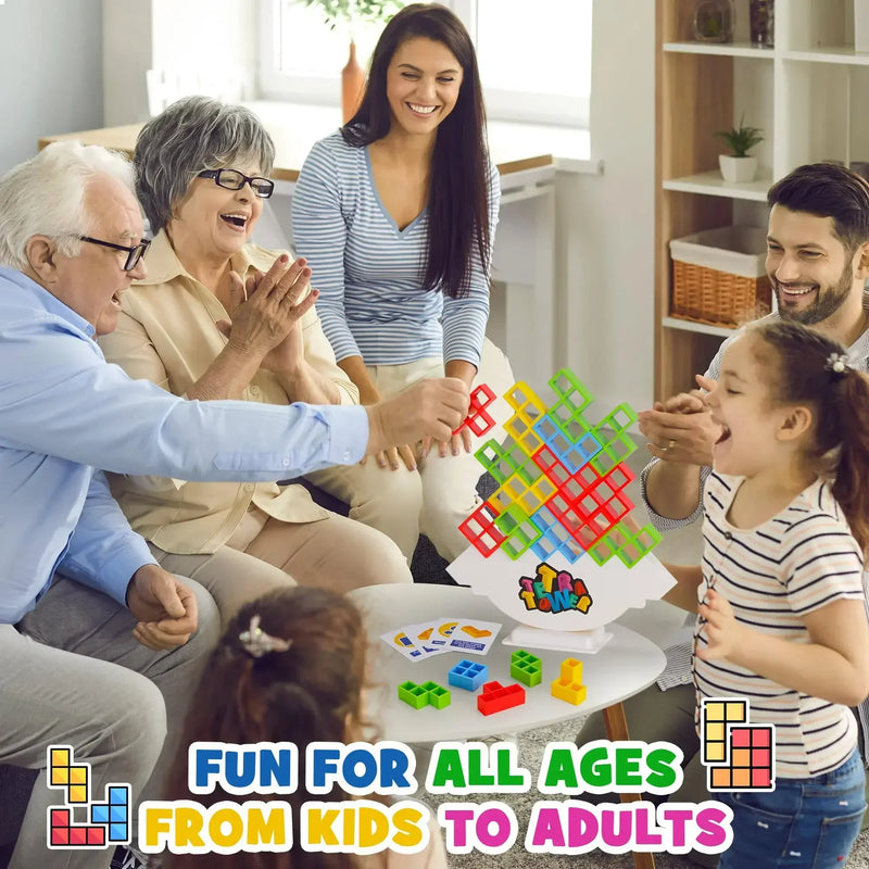 Tetra Tower game balance stacking board game