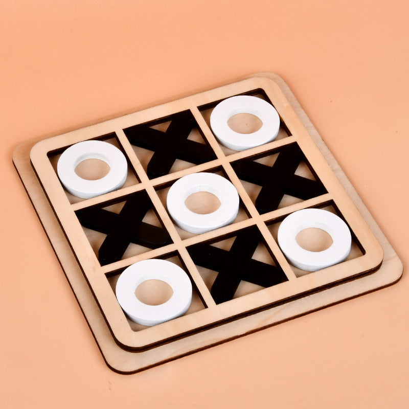 Wooden tic tac toe game family board game