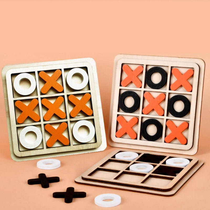 Wooden tic tac toe game family board game