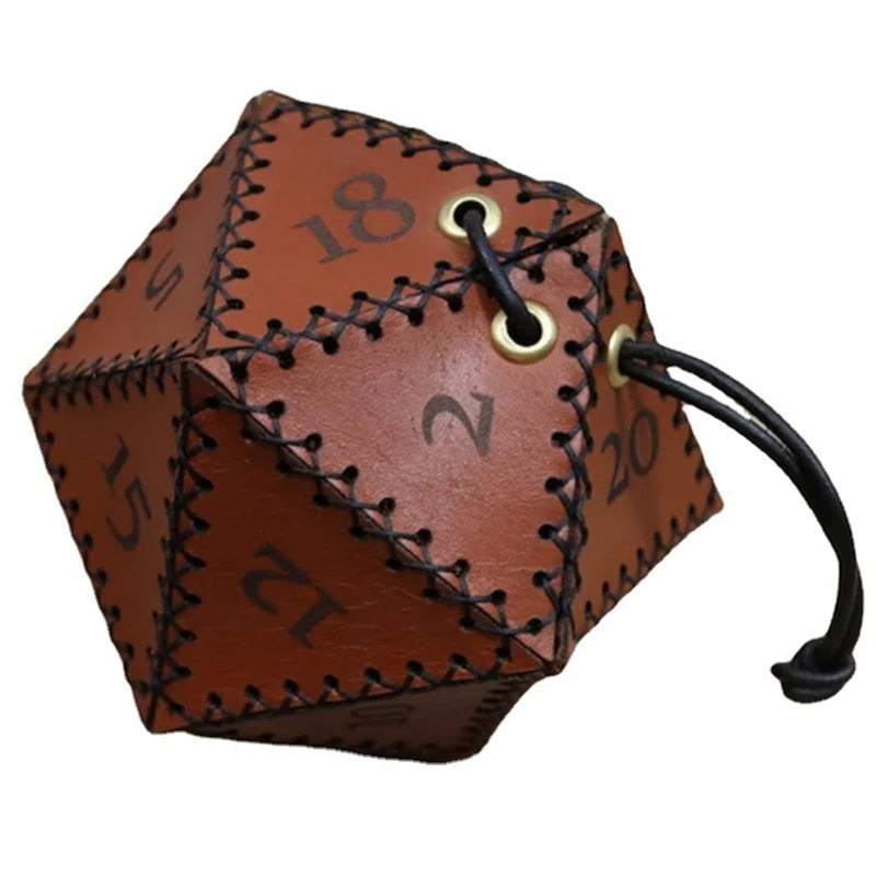 Leather dice bag polygonal dice storage box