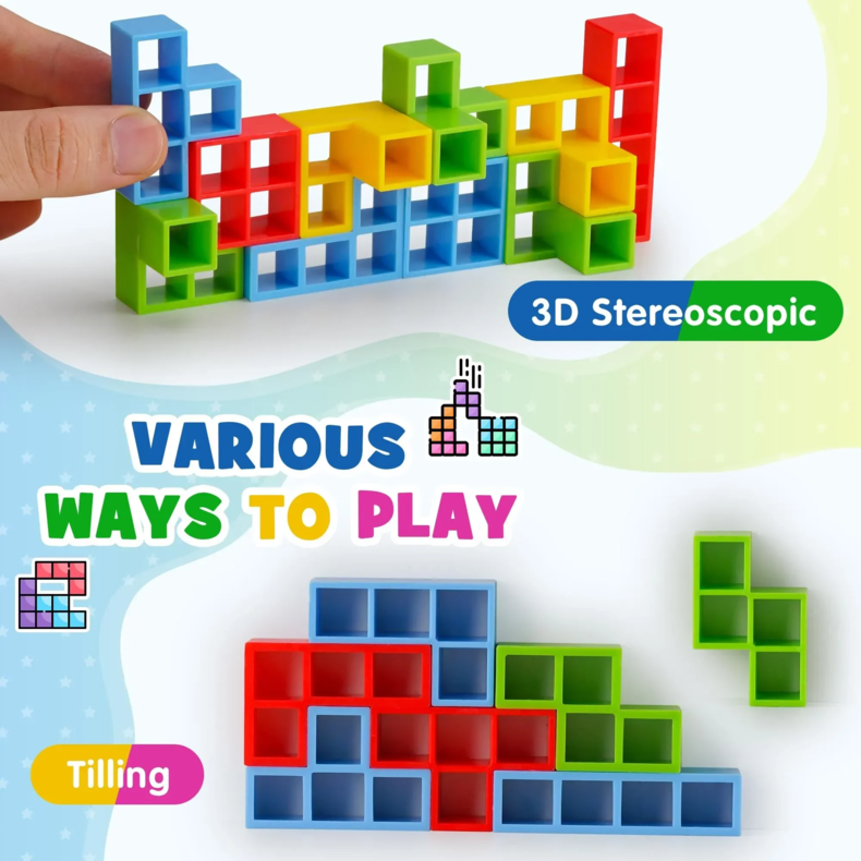 Tetra Tower game colorful stacking blocks