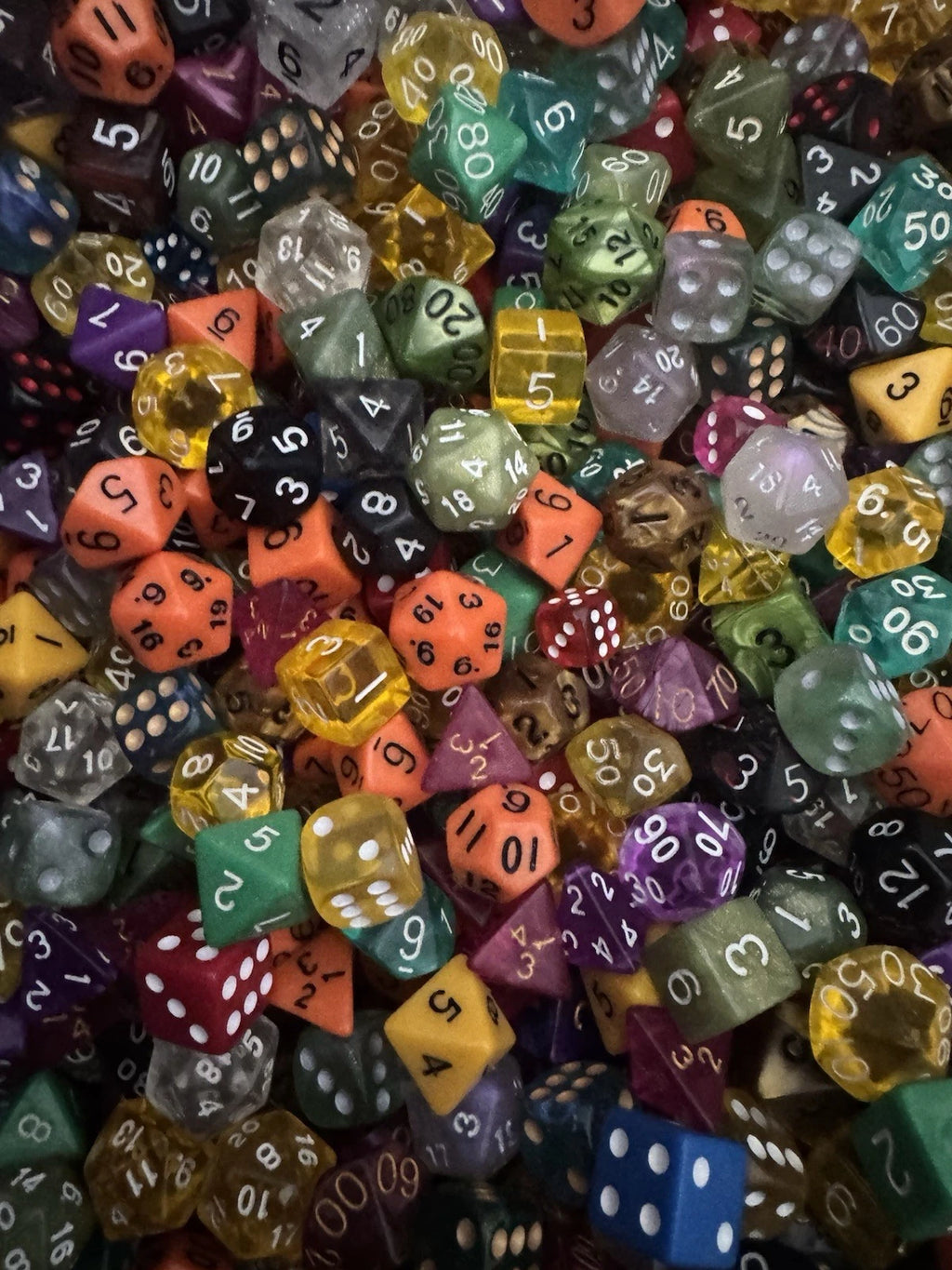 1Lbs Bulk Dice Dungeons and Dragons DND RPG MTG D6 D8 D4 D12 D20