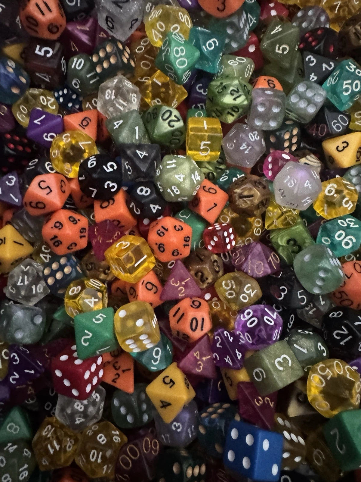 1Lbs Bulk Dice Dungeons and Dragons DND RPG MTG D6 D8 D4 D12 D20